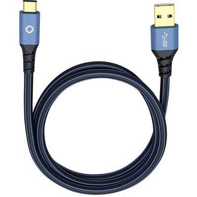 USB-Kabel usb 3.2 Gen1 (usb 3.0 / usb 3.1 Gen1) usb-a Stecker, usb-c® Stecker 3.00 m Blau v