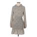 Shein Casual Dress Collared Long sleeves: Tan Dresses - Women's Size Medium