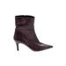Nine West Boots: Burgundy Solid Shoes - Women's Size 6 1/2 - Pointed Toe