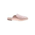 Journee Collection Mule/Clog: Slip-on Stacked Heel Classic Pink Solid Shoes - Women's Size 8 - Almond Toe