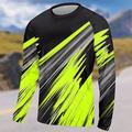 21grams homme maillot de descente manches longues vélo haut vélo de montagne vtt vélo de route cyclisme respirant séchage rapide évacuation de l'humidité bandes réfléchissantes violet noir / orange jaune graphique