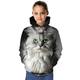 Sweat à capuche Fille Enfants manche longue 3D effet Graphic Animal Chat Bande Vert Enfants Hauts Hiver Automne Actif du quotidien Ecole du quotidien Ample 3-12 ans / Printemps