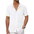 Homme polo en maille Casual Col V Manche Courte Mode Muscle Couleur unie / unie Poche Toutes les Saisons Noir Blanche Vert Claire Rose Claire Bleu Ciel Abricot polo en maille