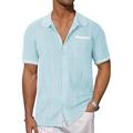 Homme polo en maille Casual Col V Manche Courte Mode Muscle Couleur unie / unie Poche Toutes les Saisons Noir Blanche Vert Claire Rose Claire Bleu Ciel Abricot polo en maille