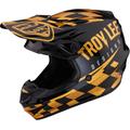 Troy Lee Designs SE4 Polyacrylite Race Shop MIPS Motocross Helm, schwarz-gold, Größe L