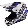 Troy Lee Designs GP Slice Motocross Helm, schwarz-weiss-blau, Größe S