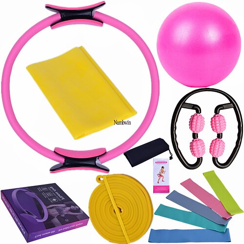 Massagestab Ringball 13-teiliges Set Yoga-Ball Spannungsgurt Latex-Widerstandsband Fitness Haushaltskleinausrüstung Set Weihnachtsgeschenk