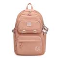 Herren Damen Rucksack Schultasche Rucksack Schulanfang Täglich Feste Farbe Nylon Hohe Kapazität Wasserdicht Atmungsaktiv Reißverschluss Schwarz Rosa Blau