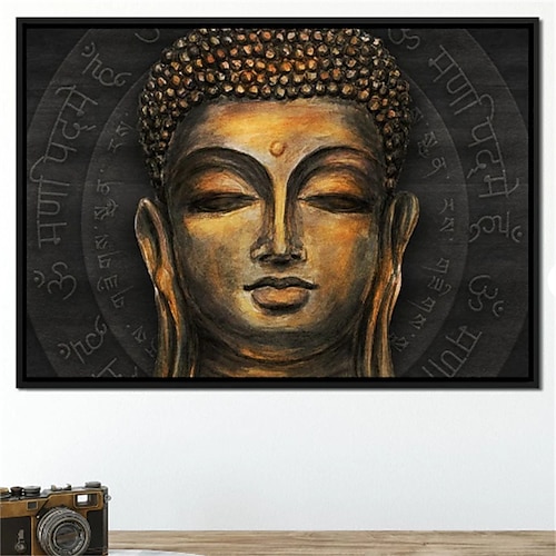 Menschen Wandkunst Leinwand traditionelle Buddha-Drucke und Poster Porträtbilder dekorative Stoffmalerei für Wohnzimmer Bilder ohne Rahmen Image