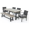 6-Pc Dining Set in Light Gray