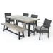 6-Pc Dining Set in Light Gray