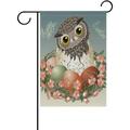 GZHJMY Garden Flag Decorative St Patrick Owl With Green Hat And Gold Coin On Hand Polyester Double Sided Printing Fade Proof for Outdoor Courtyards Garden (12x18 inch Owl Baby Bird) Yard Flags