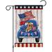 YCHII 4th of July Garden Flag Double Sided Small Truck Golden Retriever Dog Welcome Patriotic Garden Yard House FLags for Memorial Day Independence Day Outdoor Decor (ONLY FLAG)