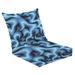 Outdoor Deep Seat Cushion Set 24 x 24 Abstract marble texture seamless pattern Modern endless curve ornament Deep Seat Back Cushion Fade Resistant Lounge Chair Sofa Cushion Patio Furniture Cushion