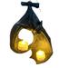 Halloween Bat-Shaped Candlestick Resin Hanging Garden Statue Sculptures Crafts Candle Holder for Patio Porch Garden Decoration