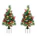 Solar Christmas Tree Garden Stake Lights Outdoor Christmas Tree Lighted Yard Decorations