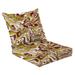 Outdoor Deep Seat Cushion Set 24 x 24 Marble texture seamless yellow orange brown beige abstract Seamless Deep Seat Back Cushion Fade Resistant Lounge Chair Sofa Cushion Patio Furniture Cushion