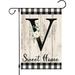 YCHII Monogram Letter B Initial Garden Flag Double Sided Small Vertical Welcome Initial Family Last Name Personalized Sweet Home Flag Outdoor Decoration (ONLY FLAG)