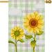 YCHII Hello Sunshine Yellow House Flag 28x40 Inch Spring Summer Sunflower Bee Vertical Double Sided Large Outdoor Flags for Garden Yard Lawn Home Seasonal Quotes Holiday Farmhouse Decoration