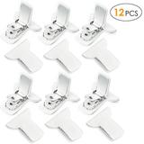 12Pcs Padded Comforter Clip Padded Comforter Clip Blanket Holder Prevents Comforter From Shifting Inside Comforter Cover (White)