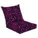 Outdoor Deep Seat Cushion Set 24 x 24 Pink Purple Decoration Graphic Background Pastel Repeat Pattern Deep Seat Back Cushion Fade Resistant Lounge Chair Sofa Cushion Patio Furniture Cushion