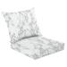 Outdoor Deep Seat Cushion Set 24 x 24 Marble silve texture seamless Abstract silver glitter marbling Deep Seat Back Cushion Fade Resistant Lounge Chair Sofa Cushion Patio Furniture Cushion