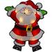 Lighted Holographic Santa Claus Christmas Window Silhouette 16.25 Red