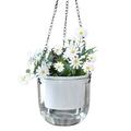 XIAN Plastic Transparent Hanging Planter Self-Watering Time Saving Planters for Travelling Outdoor Use Hanging Transparent Medium