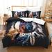 Fashion Bedspreads Dream Catcher Wolf Printed Comforter Cover Pillowcase Adult Home Bedding Set California King (98 x104 )