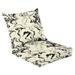 Outdoor Deep Seat Cushion Set 24 x 24 seamless pattern Abstract fluid art texture Liquid monochrome streaks Deep Seat Back Cushion Fade Resistant Lounge Chair Sofa Cushion Patio Furniture Cushion