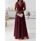 Women's Casual Dress Swing Dress A Line Dress Long Dress Maxi Dress Lace up Date Vacation Streetwear Maxi V Neck Sleeveless Pink Wine Red Color