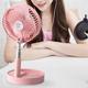 Portable Fan Rechargeable, Stand Table fan Folding Telescopic Adjustable Height for Office Home Outdoor Camping