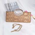 Women's Clutch Bags Polyester Wedding Party Bridal Shower Chain Solid Color Silver Gold