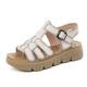 Women's Sandals Gladiator Sandals Roman Sandals Fisherman Sandals Outdoor Daily Vacation Wedge Open Toe Vacation Casual Cowhide Ankle Strap Colorful Black Beige
