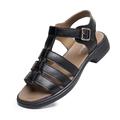 Women's Sandals Gladiator Sandals Roman Sandals Fisherman Sandals Outdoor Daily Chunky Heel Open Toe Casual Comfort Cowhide Black Pink Beige