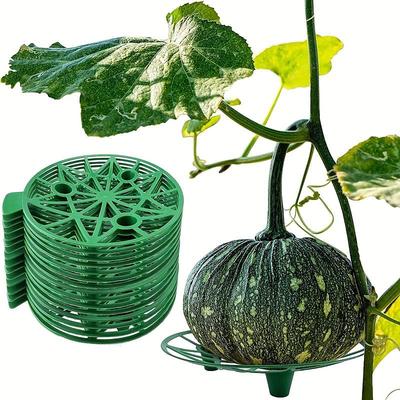 10 Pack Plant Melon Supports Cages Cradles Trellis for Watermelon, Cantaloupe, Pumpkins, Strawberries - Avoid Ground Rot - Reusable (Round Watermelon Support)