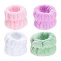 Wrist Towels For Washing Face 4 Pairs of Plush Spa Wash Bands Wrist Wash Towel Bands for Women Wrist Sweatbands