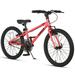 Glerc Amos 20 inch Kids Bike for Age 6 7 8 9 Year Old Boys Girls Road Bicycle with Dual Handbrakes & Kickstand for Gift Red