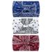 3pcs Boho Headbands Fashion Printing Bandeau Travel Stretchy Cotton Headband Sport Yoga Hair Accessories style:style1;