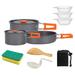 Camping Cookware Set Camping Cookware Mess Kit with Lightweight Pot Pan Bowls Set for Outdoor Camping Backpacking Outdoor Picnic