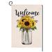 Summer Sunflower Gard Flag 12x18 Vertical Double Sided Welcome Summer Mason Jar Flowers Farmhouse Outside rations Burlap Yard Flag BW129