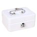 TNOBHG Mini Cash Box with Handle Compact Shock-proof Portable Multi Compartments Deposit Cash Cash Safe Metal Box Jewelry Precious Stuff Container Jewelry