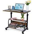 Laptop Desk Adjustable Desk Small Standing Desk Home Office Desks for Small Spaces Portable Desk Table for Bedrooms 31.5 Rustic Uplift Study Desk Mobile Rolling Computer Work Desk o