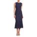 Meli Soutache Cocktail Midi Dress - Blue - JS Collections Dresses