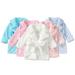 KYAIGUO Kids Baby Hooded Bathrobe for Toddler Boys Girls Soft Plush Cute Robe Pajamas 1-7Y Sleepwear Bathing Robes Solid Color Jammies Night-Robe