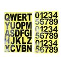 Oahisha Moto Stickers 2 Sheets English Letter Stickers Motorcycle Decorative Stickers Moto Numeral Decals Number Plate Car Pasters (Letter + Numeral)