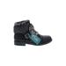 Cliffs by White Mountain Ankle Boots: Teal Shoes - Women's Size 8 1/2 - Round Toe