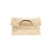 Hobo Bag International Leather Clutch: Gold Solid Bags