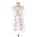 Umgee Casual Dress - A-Line: White Print Dresses - Women's Size Small