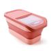 Collapsible Dog Food Storage Container Folding Pet Food Container with Lids Sealed Cat Food Containers with Measuring Cup and Scoop Kitchen Rice Storage for Pet Food Cereal